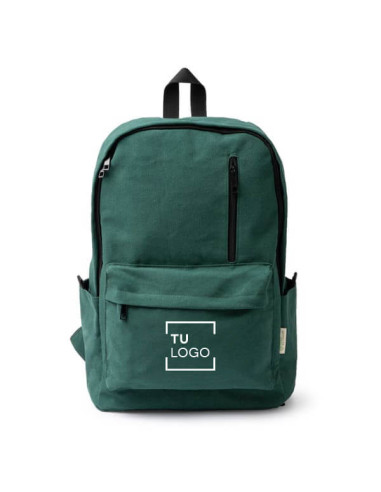 Mochila de algodón reciclado 330g con bolsillo para portátil 15"