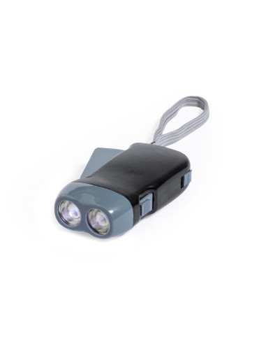 Linterna dinamo con 2 LEDs