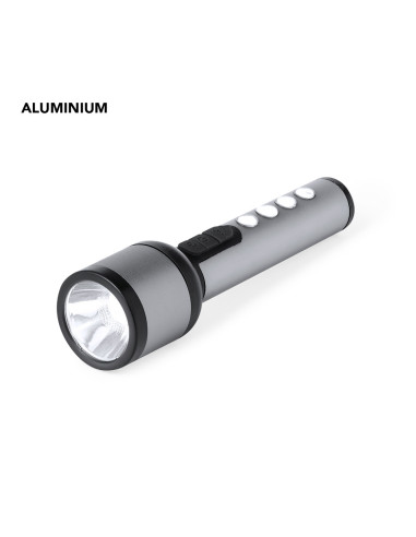 Linterna recargable de aluminio con LED frontal