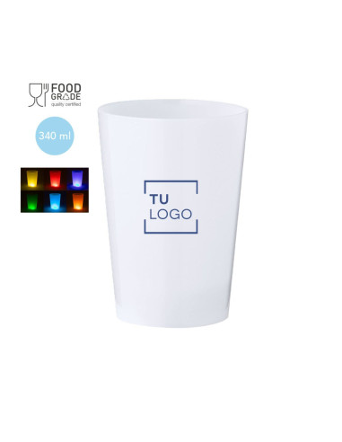 Vaso LED 340 ml: Luces llamativas para tus celebraciones