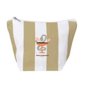 Neceser a rayas de algodón reciclado