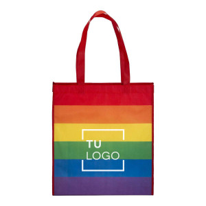 Bolsa arcoiris LGTBI de RPET con asas largas