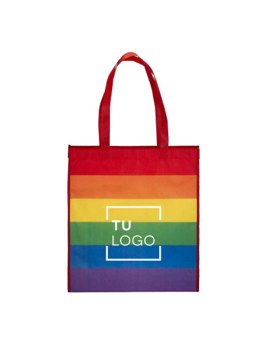 Bolsa arcoiris LGTBI de RPET con asas largas