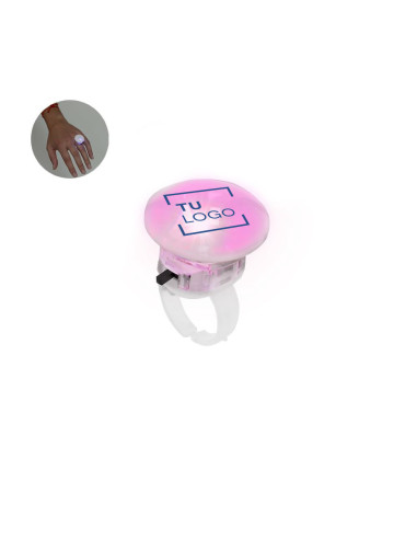 Anillo blanco con luces LED