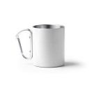 Taza metálica doble pared de colores con mosquetón