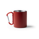 Taza metálica doble pared de colores con mosquetón