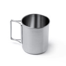 Taza de camping metálica con asas plegables
