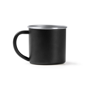 Taza retro de acero inoxidable reciclado acabado mate 350ml 2