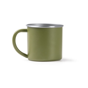 Taza retro de acero inoxidable reciclado acabado mate 350ml
