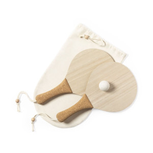 Palas de playa ecológicas de madera con mangos de corcho 2