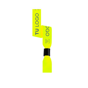 Pulsera para eventos fluorescente con cierre de seguridad
