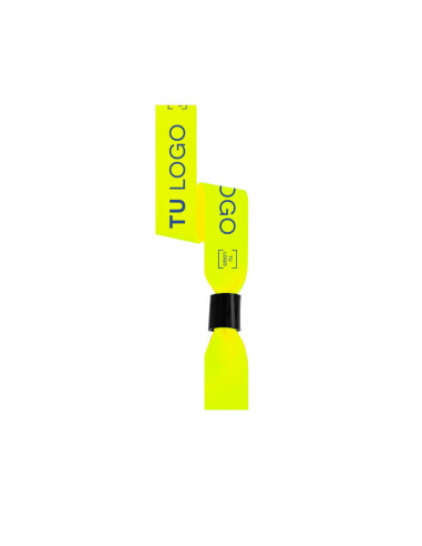 Pulsera para eventos fluorescente con cierre de seguridad