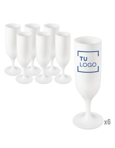 Set 6 copas reutilizables en blanco