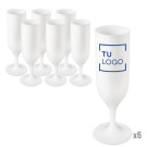 Set 6 copas reutilizables en blanco