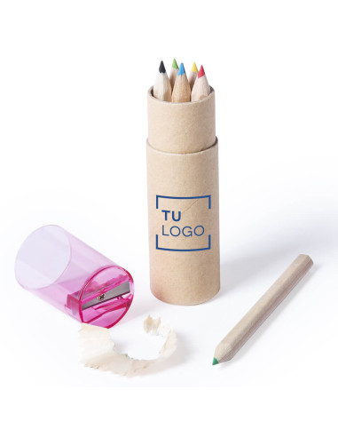 Set de lápices de colores con sacapuntas | Escritura y pintura