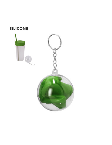 Cubrevasos con pajita de silicona