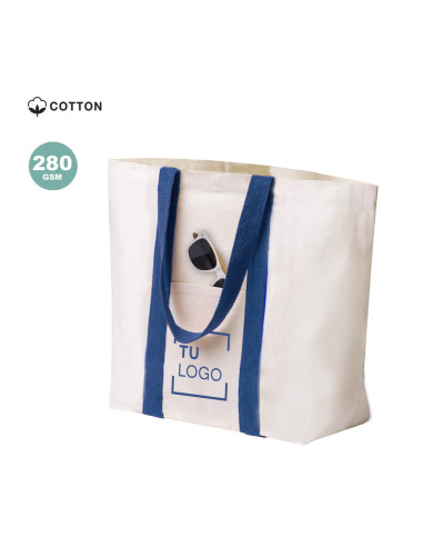 Bolsa 100% algodón con fuelles