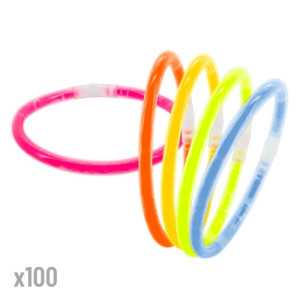 Pack de 100 Pulseras de Neón: Brilla con Estilo en tus Celebraciones