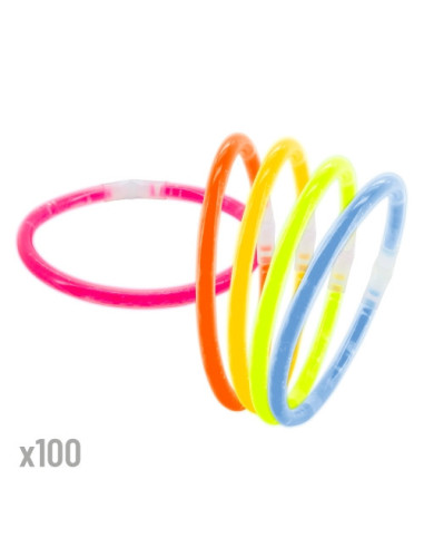Pack de 100 Pulseras de Neón: Brilla con Estilo en tus Celebraciones