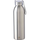 Botella de acero inoxidable reciclado 650ml con asa de silicona