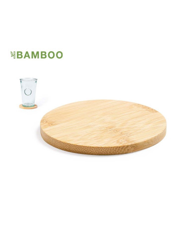 Posavasos redondo de bambú