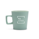 Taza de cerámica acabado mate y asa cuadrada 300ml