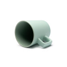 Taza de cerámica acabado mate y asa cuadrada 300ml