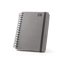 Agenda diaria A5 de cuero con anillas