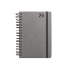 Agenda diaria A5 de cuero con anillas