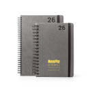 Agenda diaria A5 de cuero con anillas