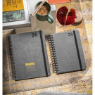 Agenda diaria A5 de cuero con anillas