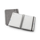 Agenda diaria A5 de cuero con anillas