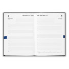 Agenda diaria A5 de cuero con anillas