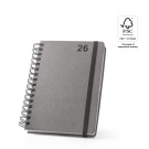 Agenda diaria A5 de cuero con anillas