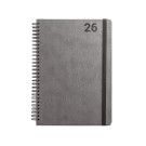 Agenda semanal B5 de cuero reciclado con anillas