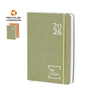 Agenda diaria A5 de cartón reciclado con distintivo Eco