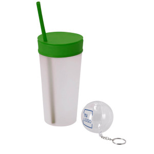 Cubrevasos con pajita de silicona 2