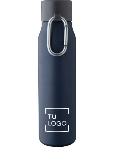 Botella de acero inoxidable reciclado 600ml con mosquetón