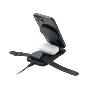 Cargador inalámbrico 3 en 1 para smartphone, auriculares y smartwatch 2