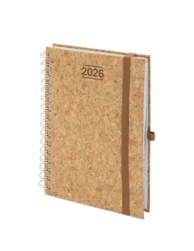 Agenda de Corcho con Anillas