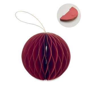 Bola de Navidad de papel plegable para colgar