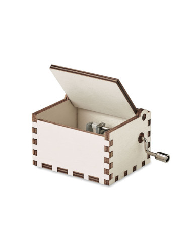 Caja de música navideña de madera