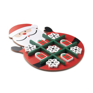 Tres en raya navideño de madera