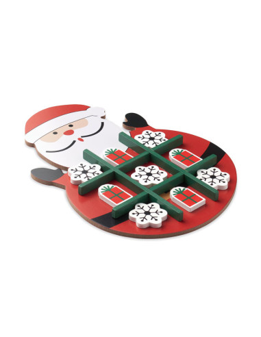 Tres en raya navideño de madera