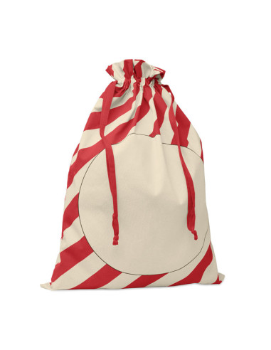 Bolsa saco de algodón navideña grande