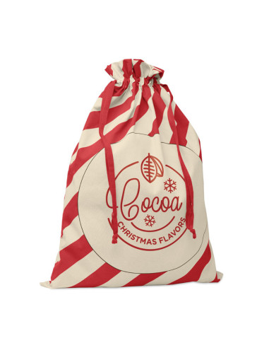 Bolsa saco de algodón navideña grande Bolsa saco de algodón navideña grande