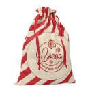 Bolsa saco de algodón navideña grande