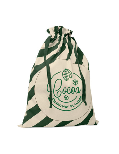 Bolsa saco de algodón navideña grande Bolsa saco de algodón navideña grande