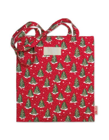 Bolsa navideña de algodón reciclado Bolsa navideña de algodón reciclado