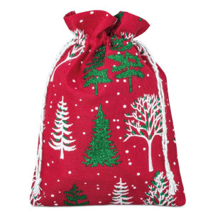 Bolsa de regalo navideña mediana Snowy